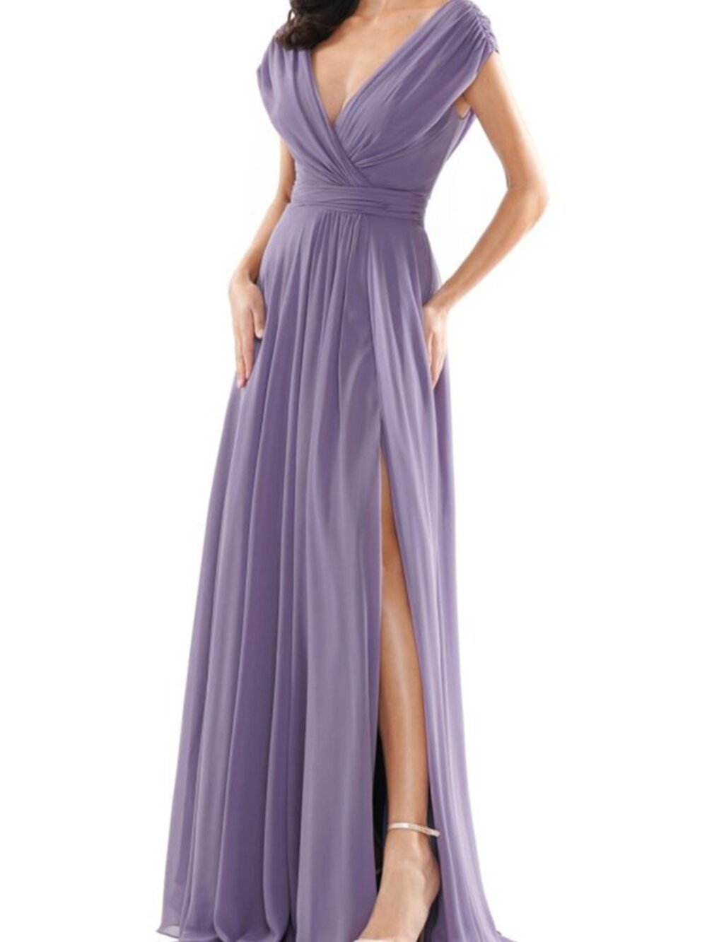 NWT Marsoni by Colors M251 V Neck Mother of the Bride Dresses Wisteria size 6